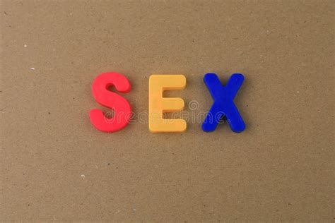 Word Or Text Sex Written In The Alphabet With Colorful Letters O Stock