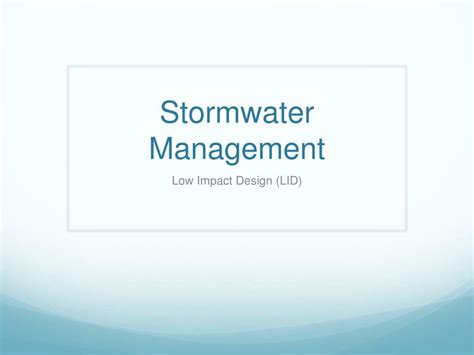 Ppt Stormwater Management Powerpoint Presentation Free Download Id