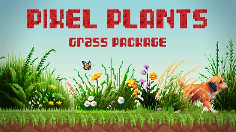 Artstation Pixel Plants X32 Pixel Art Grass Sprites Package Game Assets