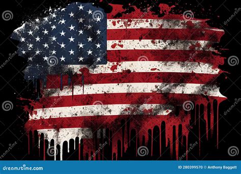 American Flag of the United States of America Background with a ...