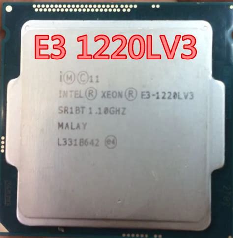 Intel Xeon Processor E3 1220L V3 E3 1220LV3 e3 1220LV3Dual Core ...