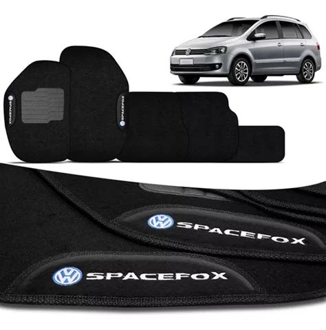 Tapete Spacefox A Carpete Preto Logo Bordado Vw Frete Gr Tis