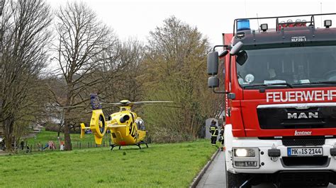 H Uslicher Unfall In Iserlohn Rettungshubschrauber Landet