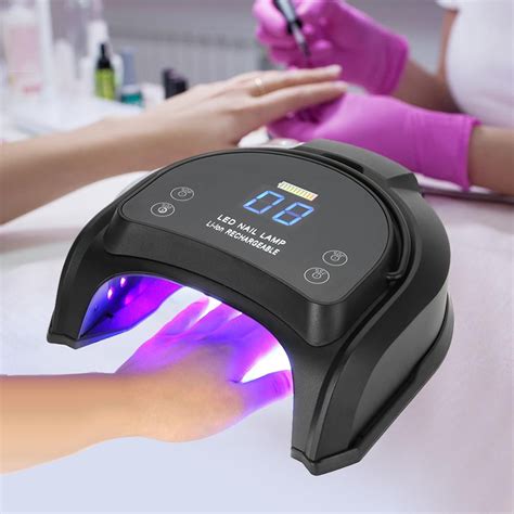 LYUMO 64W Rechargeable Pro UV LED Gel Nail Lamp Art Polish Dryer ...