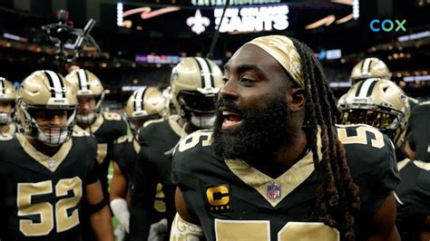 Watch Demario Davis Lead Saints Pregame Huddle Vs Lions