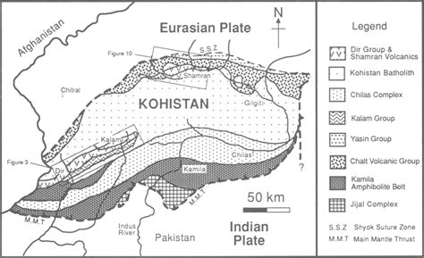 Simplified Geological Sketch Map Of The Kohistan Terrane Nw Pakistan