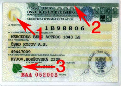Czech Republic | vehicle registration document www.cariffy.com
