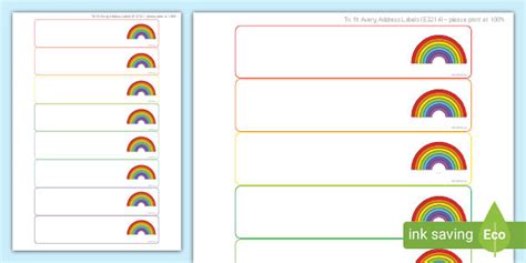 Rainbow Name Tags Free Printables