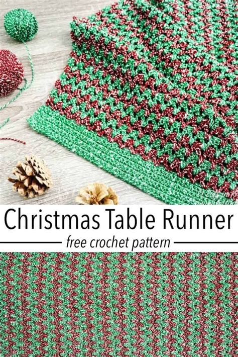 Crochet Christmas Table Runner - Free Pattern | Crochet table runner ...