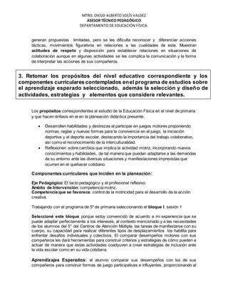 Ej Planeaci N Did Ctica Argumentada Pdf