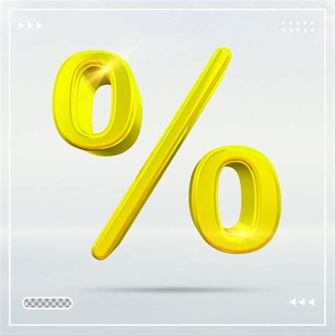 Premium Psd Percent Sign Gold Luxury 3d Rendering