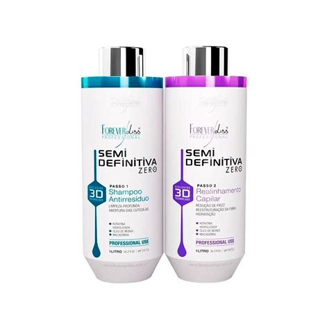 Kit Escova Semi Definitiva Zero Forever Liss C Produtos Ml