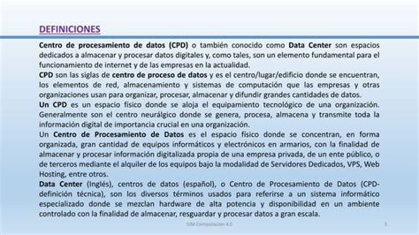 Cpd Centro De Procesamiento De Datos Data Center Ppt