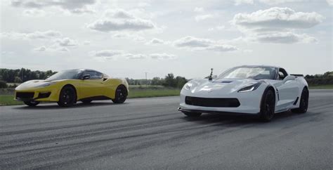 Corvette Grand Sport Takes On Lotus Evora 400 In Friendly Track Battle