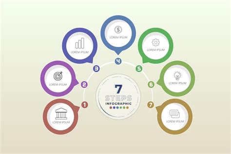 Premium Vector Circle 7 Element Infographic