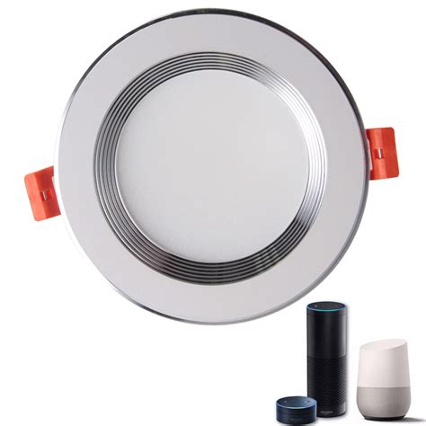 China W Rgbw Smart Recessed Downlight W Round Downlight Chrome