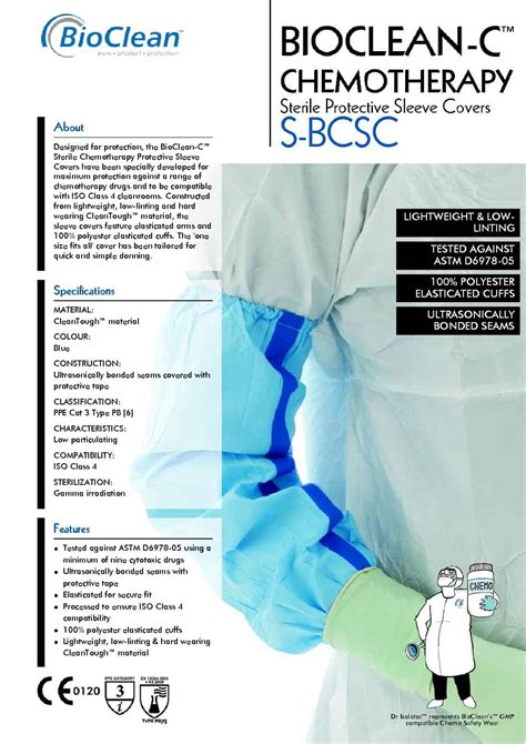 Bioclean C S Bcsc Sterile Chemotherapy Sleeve Protectors