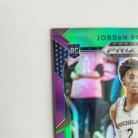 Jordan Poole Panini Prizm Draft Picks Rc Auto Purple Green