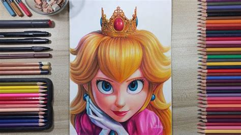 Drawing Princess Peach (The Super Mario Bros. Movie) | Fame Art ...