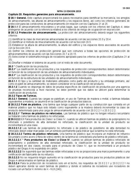 Nfpa 13 Edicion 2019 Cap20 B Pdf El Plastico Cartón