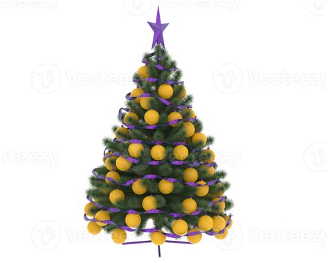 Christmas Tree Isolated On Background D Rendering Illustration