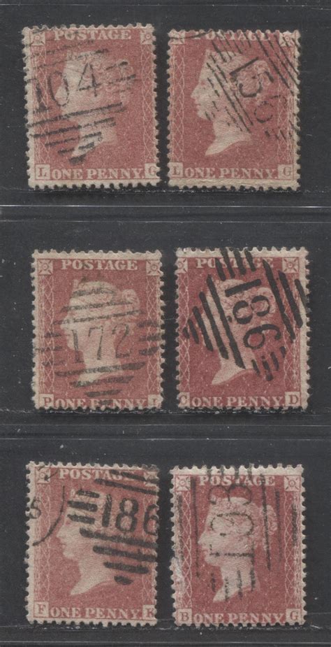 Lot 505 Great Britain Barred Numeral Cancels For Ireland Sc 20 1d Ro Brixton Chrome