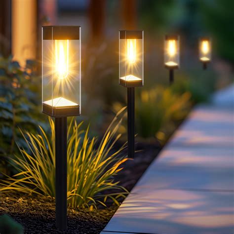 Lot De Lampes Solaires D Ext Rieur Tanches Led Pour All E Jardin