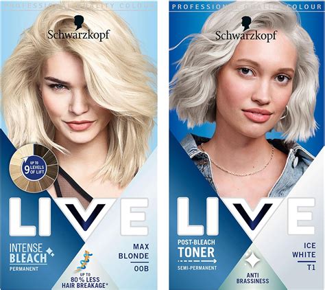 Schwarzkopf Live Hair Bleach Bundle Includes X Post Bleach Toner Ice