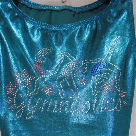 Teal Mystique Jeweled Flipflop Leos Gymnastics Leotard