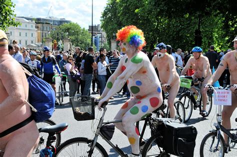 London Naked Bike Ride 2011 Through Central London From Hyde Park Saturday June 11th 2011