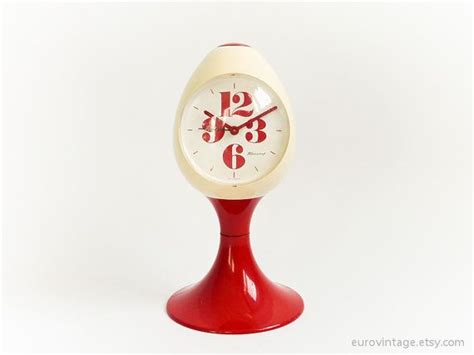 Vintage Pedestal Egg Shaped Alarm Clock Blessing 70s Manual Etsy