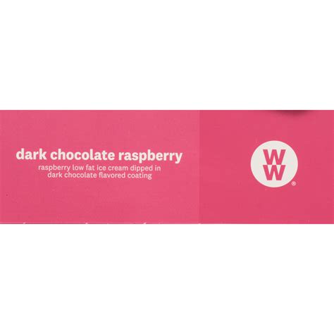 Weight Watchers Dark Chocolate Raspberry Ice Cream Bars 12 16 Fl Oz