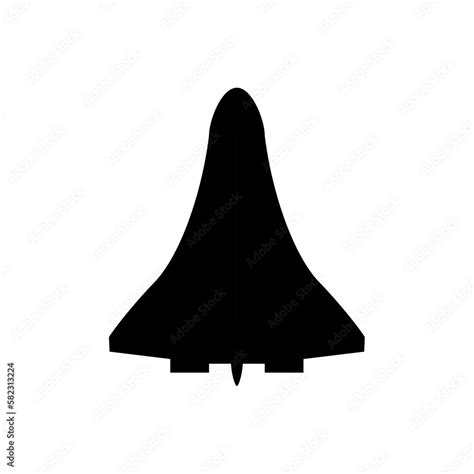 Rocket Silhouette Illustration Astronaut Vehicle Icon Rocket Launch