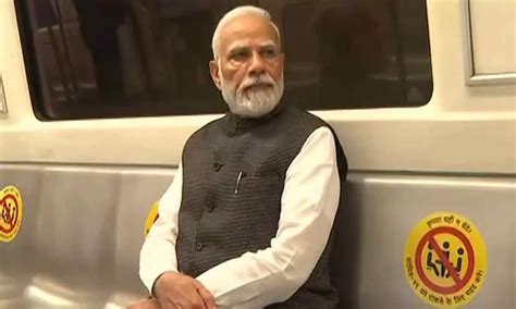 Watch The Viral Video Of Pm Modi Traveling Through Delhi Metro To Universitys Centenary