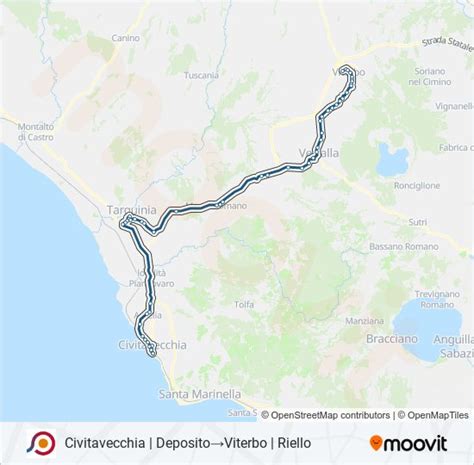 Linea Cotral Orari Fermate E Mappe Civitavecchia Deposito