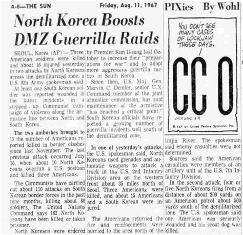 Korean DMZ Vets On Twitter 1967 Danger On The DMZ Over The Years