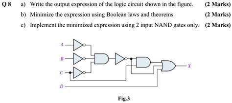 Solved A Write The Output Expression Of The Logic Circuit Shown In