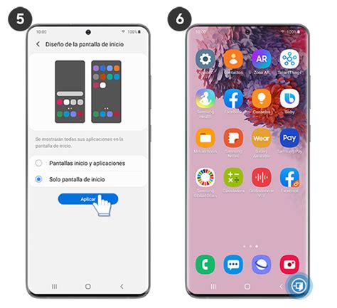 Galaxy S20 ¿cómo Cambiar El Diseño De La Pantalla De Inicio Samsung Co