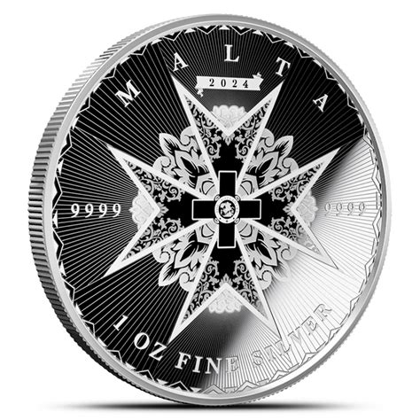 2024 1 Oz Silver Malta Maltese Cross Coins Proof Like Silver