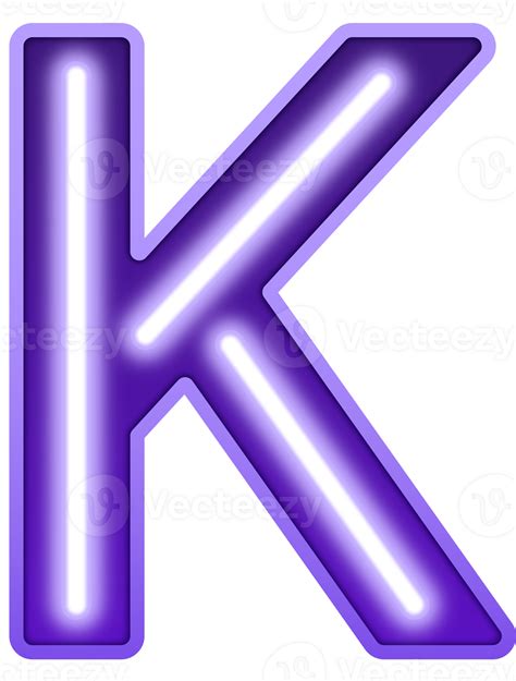 Neon Light Alphabet Letter K 36443247 Png