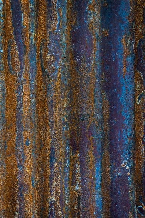 Oxidized Colorful Textured Metal Stock Photo - Image of outside ...