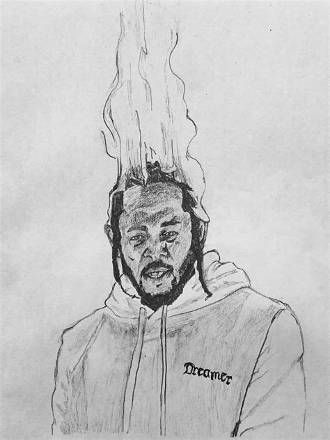 Kendrick Lamar From The Humble Music Video Using Graphite Pencil R