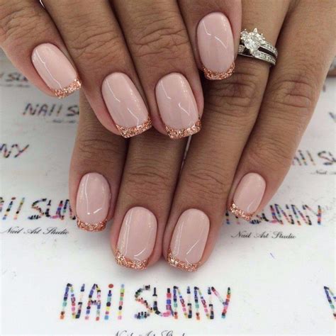 French Manicure Nail Designs Shellac Nail Designs Glitter French