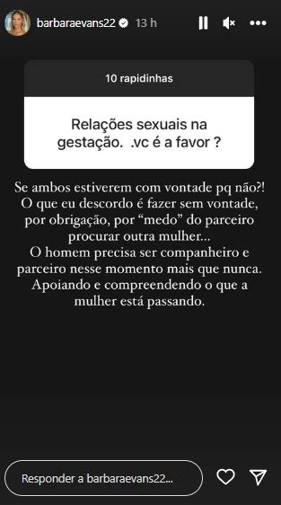 B Rbara Evans Exp E Vida Sexual Durante Gravidez Mais Do Que Nunca