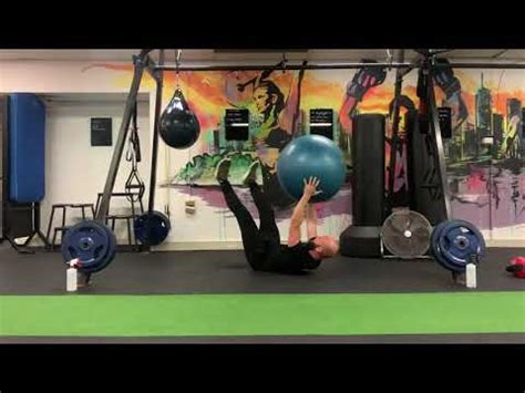 Double Deadbug W Gym Ball Josh Avison Youtube