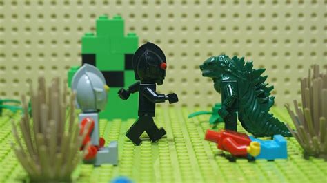 Lego Ultraman Zoffy Belial VS Monster Godzilla Green Stop Motion