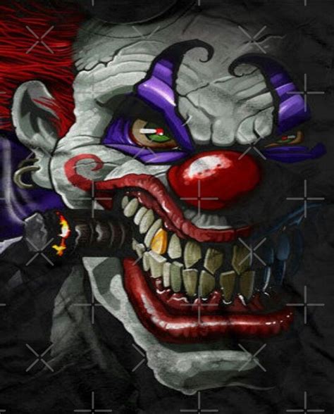 Awesome Killer Clown Cartoon Artwork Horror By Leen Redbubble