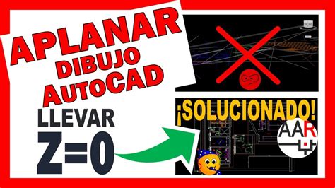 Aplanar AutoCAD Cómo llevar a Z 0 todos los Objetos AutoCAD YouTube