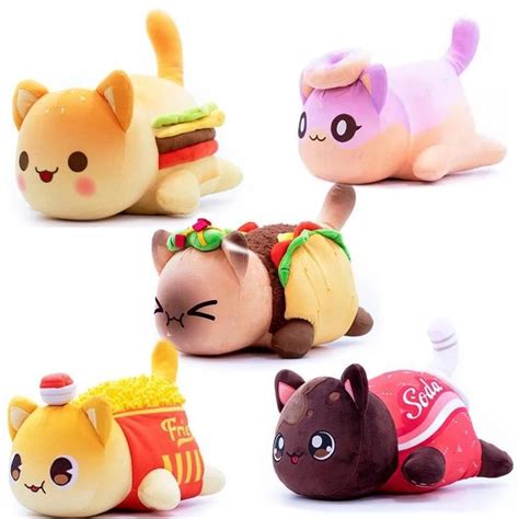 Plushiesanime Cute Meows Aphmau Plush Doll Meow Food Cat Coke French