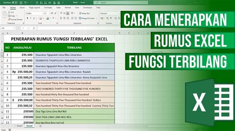 Contoh Rumus Excel Fungsi Terbilang Dan Cara Menggunakannya Pakar